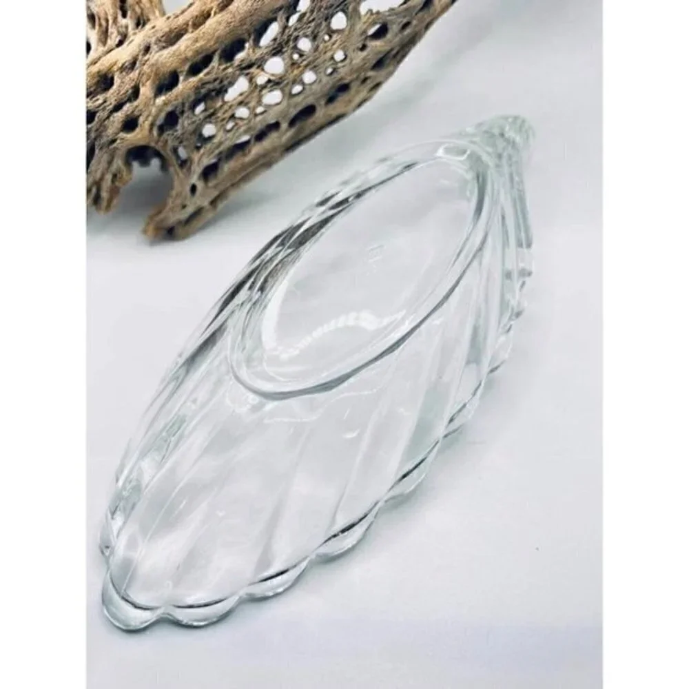Vintage Heisey Crystolite Glass Relish Pickle Dish